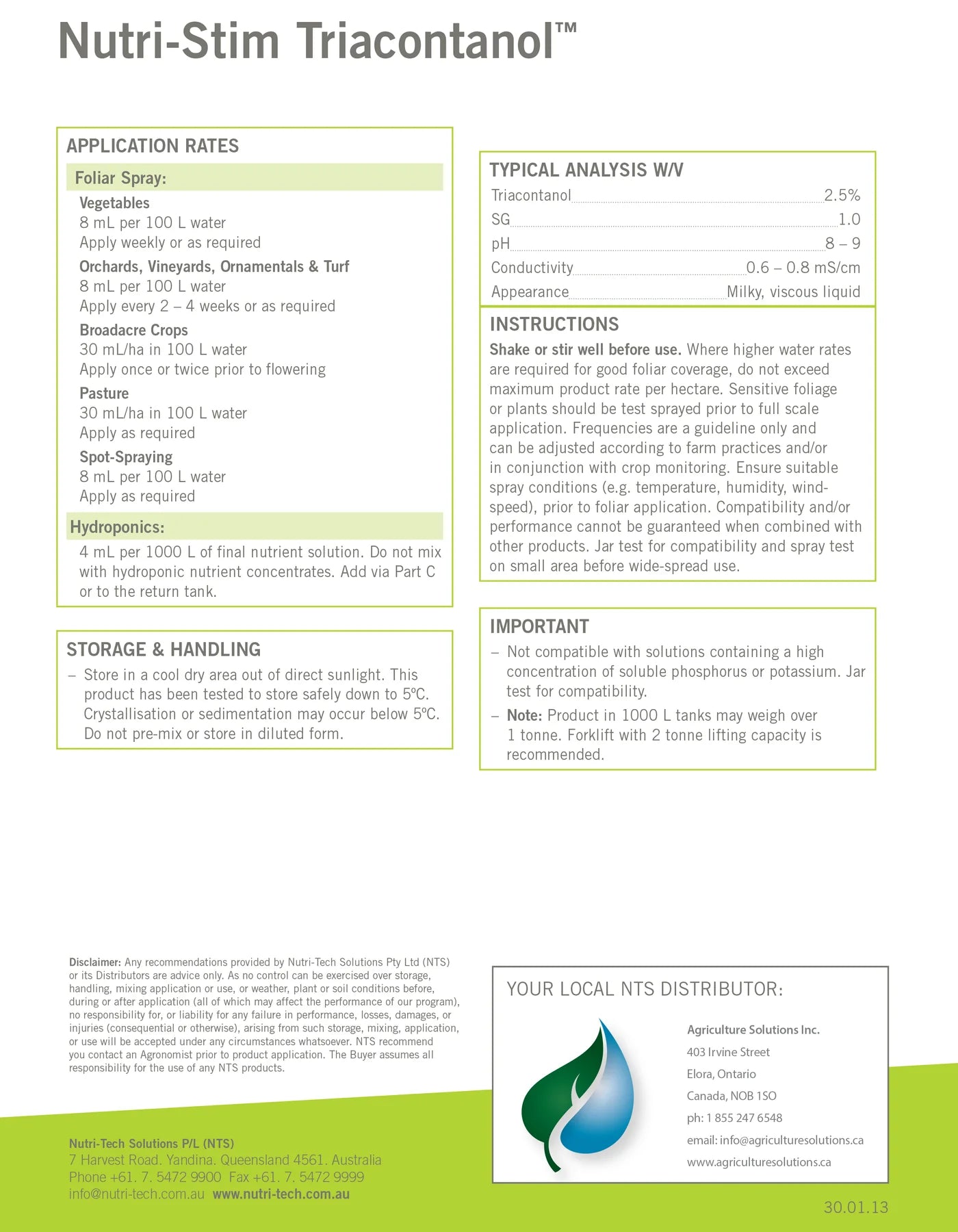 Nutri-Stim Triacontanol (2.5%)